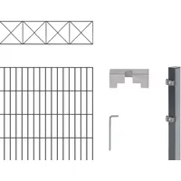 GAH Alberts Alberts Doppelstabmatten-Grundset Nexus 200 x 100 cm, 16 m, anthrazit