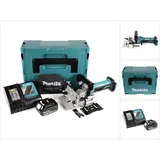 Makita DPJ 180 RT1J 18 V Li-Ion Akku Nutfräse im Makpac + 1 x 5,0 Ah Akku + Ladegerät