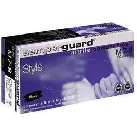sempermed Einw.-Handsch.Semperguard® Nitril Style Gr.S schwarz Nitril 100 St./Box