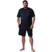 Men Plus by Happy Size Schlafanzug kurze Form Blau/Schwarz L