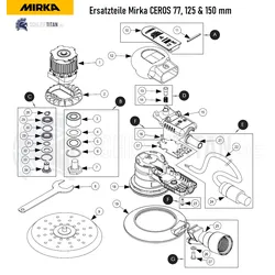 Ersatzteile für Mirka CEROS Exzenterschleifer Ø 77, 125 und 150 mm - Bauteilnummer | Bezeichnung: 17 | Geschwindigkeitsregler