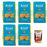 De Cecco Pennette Lisce N.140 100% Italienisch Pasta Nudeln 5x 500g+Polpa 400g