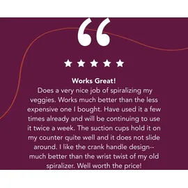 Homarden Gemüseschneider mit 5 Klingen aus Edelstahl – Gemüseschneider in Industriequalität für frische Zucchini und frische Zwiebeln – Sal... - Silber