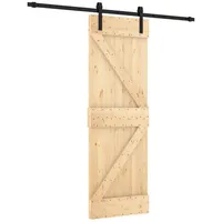 vidaXL Schiebetür rechts 70 x 210 cm Braun/Schwarz