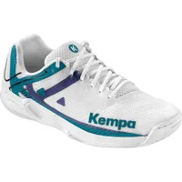 Kempa Wing 2.0 Damen-Handballschuhe Handball-Schuhe, weiß/Cyan/Purple, 38.5 EU