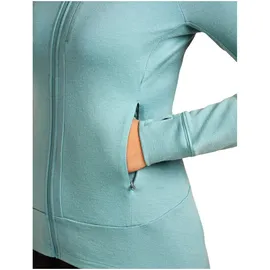 Icebreaker 260 Quantum IV LS Zip Hoodie - Merino Fleecejacke - Damen Kapuzenjacke türkis L