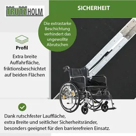 Trutzholm Alu Rollstuhlrampe 61 cm Traglast 272 kg klappbar Antirutsch schwarz/grau