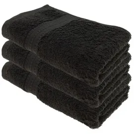 Julie Julsen Duschtuchset 70 x 140 cm schwarz 3 St.