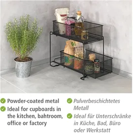 Wenko Schubladenregal Gioma 35 x 33,5 x 18,5 cm Schwarz