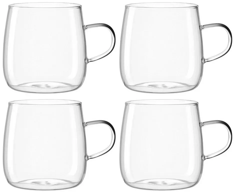 Preisvergleich Produktbild LEONARDO Tasse, Kalk-Natron Glas, Spülmaschinenfest, Mikrowellengeeignet weiß