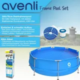 Frame Pool 305x76 cm Set Gartenpool Aufstellpool Schwimmbad blau mit Pumpe