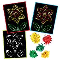 Narzissen Paillettenbild-Bastelset (pro Set 4) Bastelsets