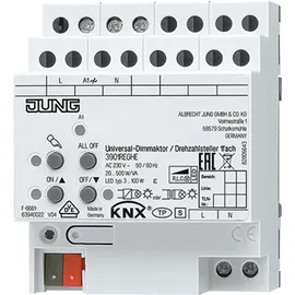 Jung 3901REGHE KNX LED-Universal-Dimmaktor / Drehzahlsteller, 1fach