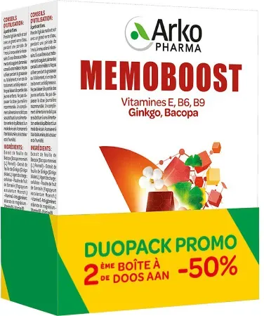 Arkopharma Memoboost Ginkgo + Bacopa Duopack 2x30 Kapseln Promo