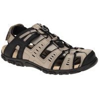 GEOX Herren Uomo Strada C Sport Sandal, LT Taupe, 43 EU - 43 EU