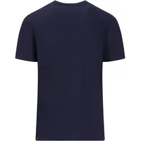 Fynch Hatton Basic Premium Cotton Kurzarm-t-shirt - Navy -