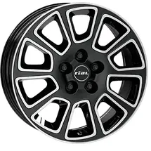 Rial Transporter 2 6,0 x 16 5 x 118 ET68 MB71,1 Diamant-Schwarz Poliert