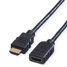 Value HDMI-Verlängerungskabel HDMI Typ A Stecker HDMI Typ A Buchse 150 cm Schwarz