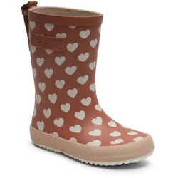 Gummistiefel BISGAARD "fashion Weite: normal", Kinder, Gr. 32, weiß (altrosa weiß sweethearts), Gummi, sportlich, Schuhe, Matsch-Stiefel mit Wechselfußbett, Größenschablone zum Download