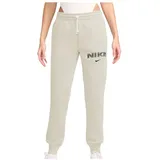 Nike Damen Phoenix FLC Mr Std Logo Hose, Lt Orewood BRN, M