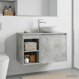 vidaXL Badezimmerschrank Inzwischen Betongrau 30 x 44,5 x 50 cm