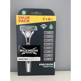 Wilkinson Quattro Titanium Sensitive Rasierer + 9 Ersatzklingen