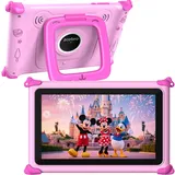 zcobro 7 Zoll Kinder Tablet mit Hülle, Android Tablet für Kinder, Quad Core Prozessor, 1024x600 HD-Display, 2GB RAM, 32GB ROM (256GB Erweiterbar), WiFi, Kamera & Lernfunktionen, Elternkontrolle, Rosa