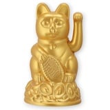 MIK funshopping Winkekatze Maneki Neko (Goldfarben matt, 12cm)