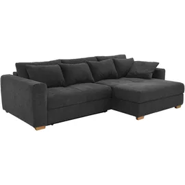 Jockenhöfer GRUPPE Kampen L-Form, 288x130 cm", Chenille Ottomane beidseitig grau (dunkelgrau),