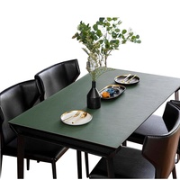 CIEEIN CIEHT PU Tischdecke Tischmatte Schreibtisch Tischfolie Schutzfolie Tischfoli Tischschutz Matte Wasserdicht Grün+Grau 90 * 150cm