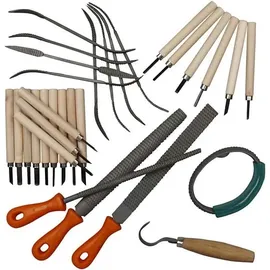 Creativ Company Speckstein Werkzeugset 1 Set Grün/Grau