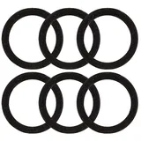 Mex pro Hair Haargummis Metallfrei Schwarz (6 Stück)