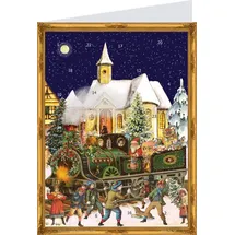 Richard Sellmer Verlag Postkarten-Adventskalender "Zug"