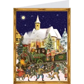 Richard Sellmer Verlag Postkarten-Adventskalender "Zug"
