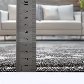 Sanat Boho Teppich – Moderner Teppich im Boho Stil, Geeignet für Wohnzimmer, Schlafzimmer, Flur, Esszimmer und Kinderzimmer – Boho Grau, Größe: 160 x 230 cm