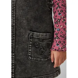 s.Oliver Latzrock aus Denim mit aufgesetzten Taschen und Stickerei - grau - 116