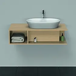 Duravit D-Neo Waschtisch-Unterschrank DE495903030 100 x 55 cm, Eiche Natur, 1 Fach, 1 Konsolenplatte, wandhängend