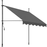 Tectake Klemmmarkise 200 x 180 cm schwarz