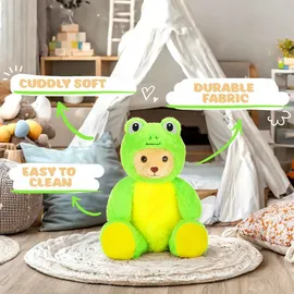 brubies Teddy Frosch 25 cm Grün/Gelb/Beige/Hellbraun