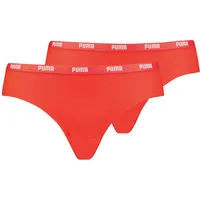 PUMA Damen Iconic Microfiber Brazilian Briefs 603041001 2er Pack, Farbe:Rot, Wäschegröße:L, Artikel:-008 Grenadine - L