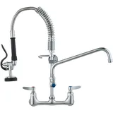 Vevor Kommerzieller Wasserhahn mit Vorspülbrause Silber