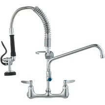 Vevor Kommerzieller Wasserhahn mit Vorspülbrause Silber