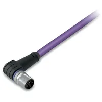 WAGO 756-1404/060-200 Sensor-/Aktor-Datensteckverbinder, konfektioniert M12 Stecker, gewinkelt 20.00