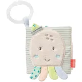 Fehn Fühlbuch Oktopus - Buggybuch aus Stoff mit Meerestier Motiven - Babyspielzeug Buch mit Quietsche, Raschelpapier und Spiegel - Babybuch 8 Seiten - Stoffbuch für Babys und Kleinkinder ab 0+ Monaten