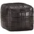 vidaXL Pouf Schwarz 40 x 40 x 40 cm Echtes Ziegenleder