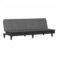 vidaXL Schlafsofa Stoff 2-Sitzer Dunkelgrau