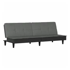 vidaXL Schlafsofa Stoff 2-Sitzer Dunkelgrau