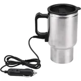 12-V-Wasserkocher fürs Auto, 450 ml, Edelstahl-Reise-Heizbecher für heißes Wasser, Kaffee und Tee Zigarettenanzünderstecker, kompatibel mit dem Auto