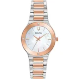 Bulova Damen Analog Quarz Uhr mit Edelstahl Armband 98R274