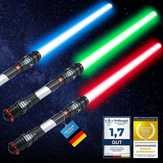 GOODS+GADGETS Laserschwert Lichtschwert Laser Sword 108 cm Schwert mit Licht, Sound & Vibration (Grün)